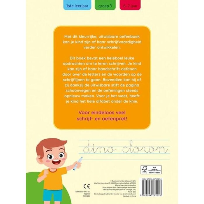 Deltas Oefenpret met uitwisbare stift - ik leer schrijven (6-7 jaar)