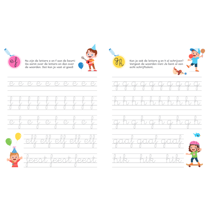 Deltas Oefenpret met uitwisbare stift - ik leer schrijven (6-7 jaar)