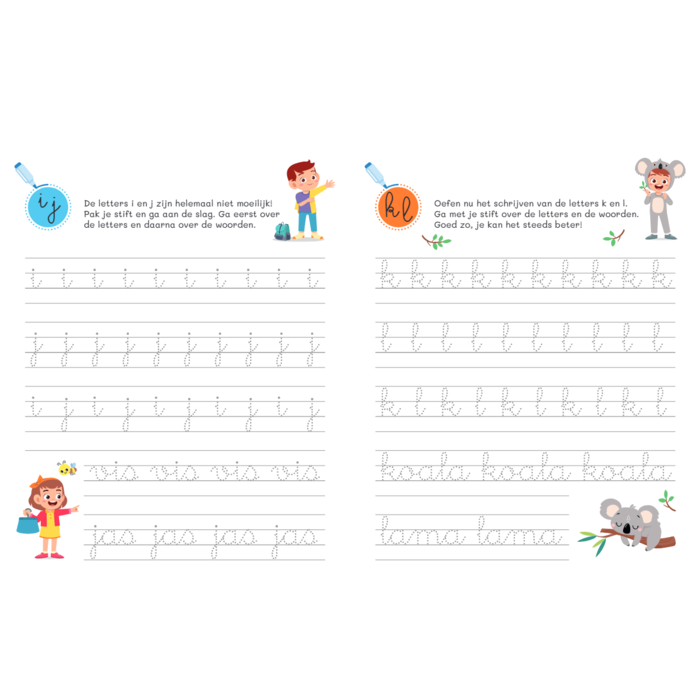 Deltas Oefenpret met uitwisbare stift - ik leer schrijven (6-7 jaar)