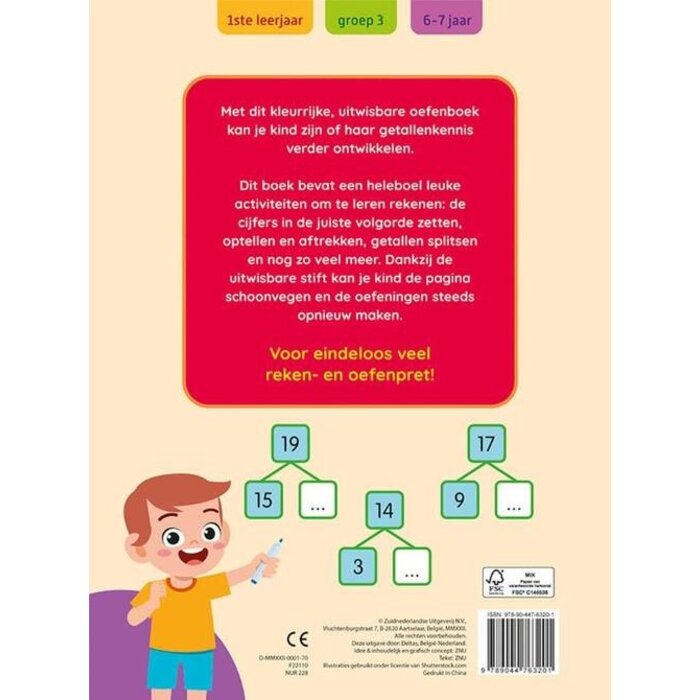 Deltas Oefenpret met uitwisbare stift - ik leer rekenen (6-7 jaar)