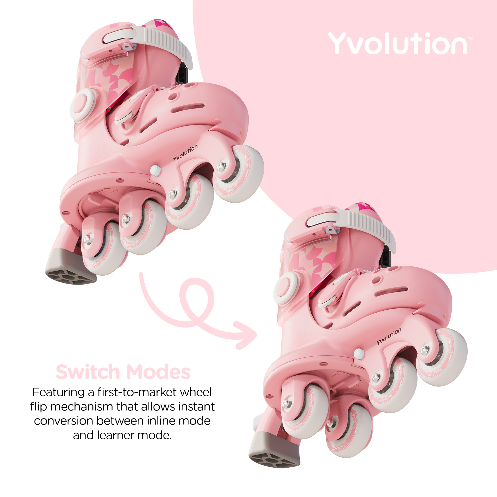 Yvolution Twista Learner Skeelers - Roze - 29-34