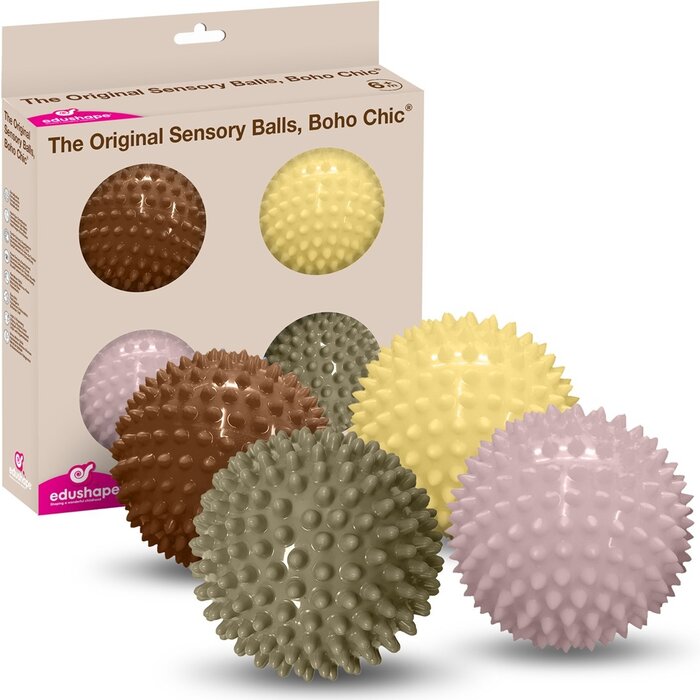 Edushape Sensorische ballen - boho chic - 4 stuks (10 cm)