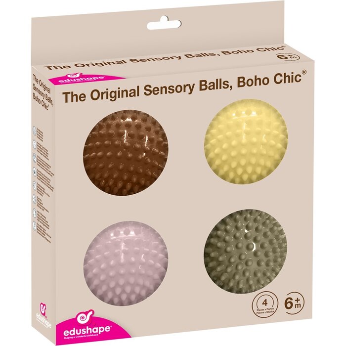 Edushape Sensorische ballen - boho chic - 4 stuks (10 cm)
