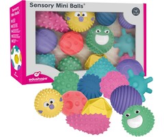 Edushape Sensorische gekleurde ballen -  12 stuks