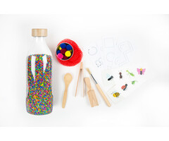 Petit Boum sensorische grote fles met rijst en accessoires