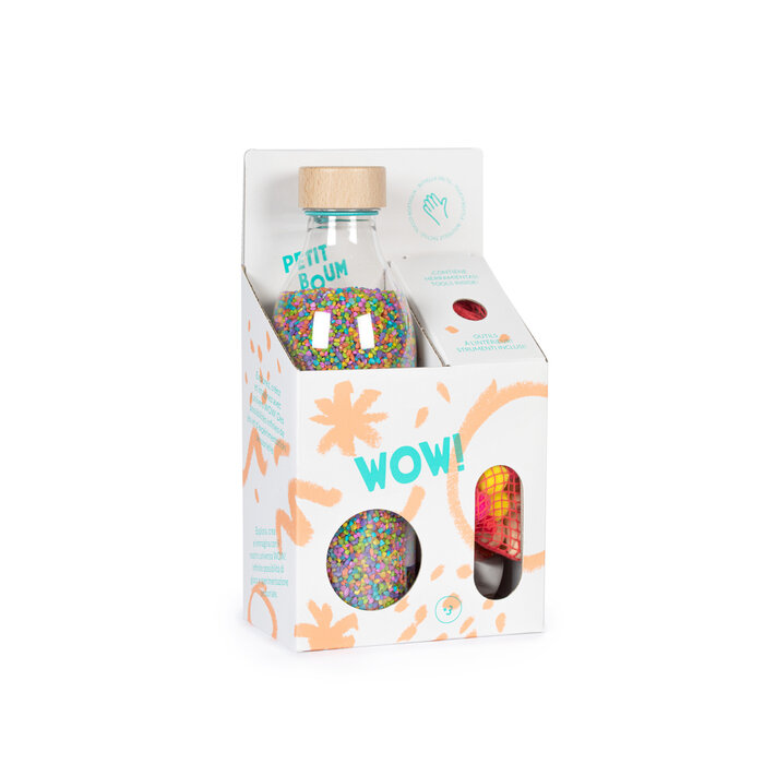 Petit Boum sensorische grote fles met rijst en accessoires