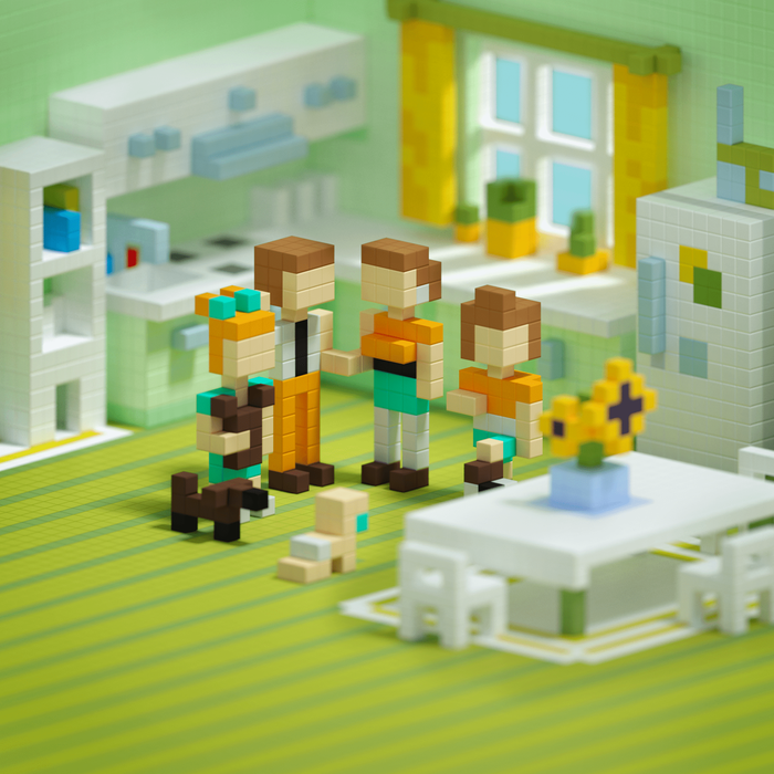 PIXIO Happy Family - Magnetische blokken