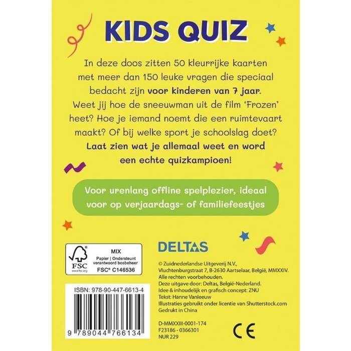 Deltas De allerleukste Kids Quiz - voor kinderen van 7 jaar.