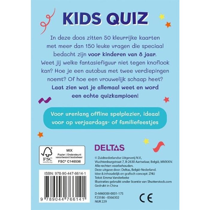 Deltas De allerleukste Kids Quiz - voor kinderen van 8 jaar.