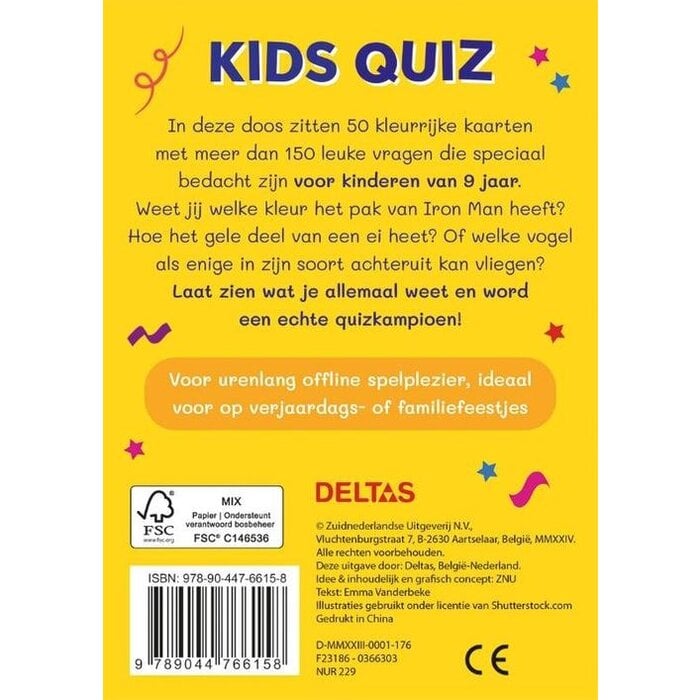 Deltas De allerleukste Kids Quiz - voor kinderen van 9 jaar.