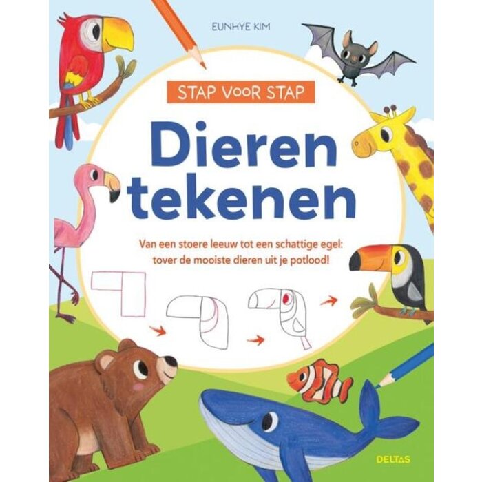 Deltas Dieren tekenen, stap voor stap