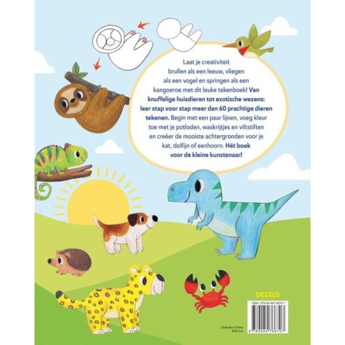 Deltas Dieren tekenen, stap voor stap