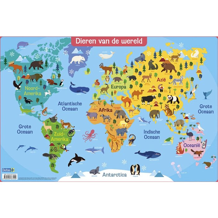 Deltas Educatieve onderlegger - dieren van de wereld (preschool)