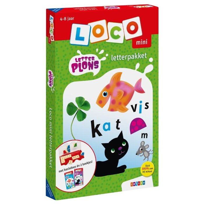 Loco Letterplons - pakket - basisdoos met 2 boekjes - ik leer letters, ik leer woordjes  (mini)