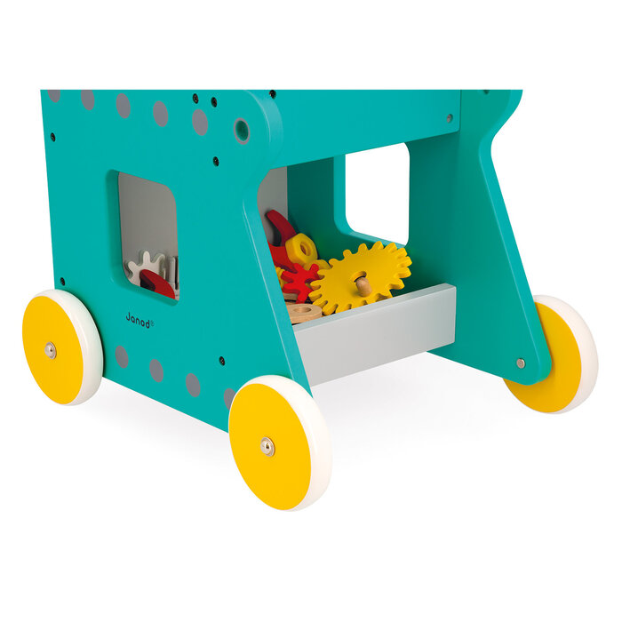 Janod Houten speelgoed - Brico'kids - gereedschapswagen robot