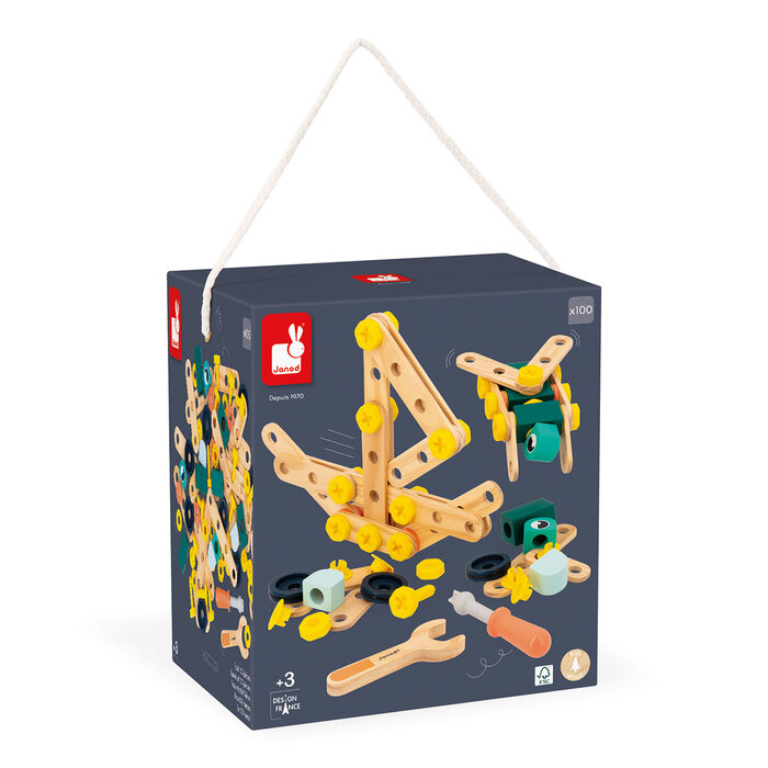 Janod Houten speelgoed - Brico'kids - knutselton (100 stuks)