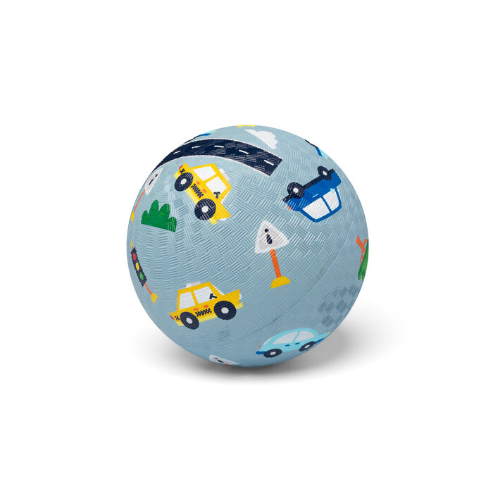 Little L Sensorisch speelgoed - rubber bal - auto's, 18 cm