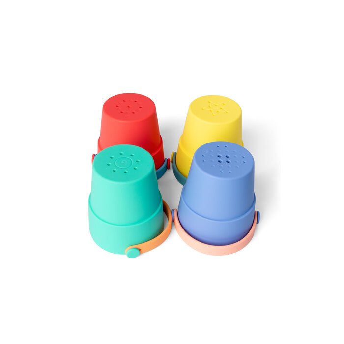 Little L Siliconen Sensorische Emmers - 4 stuks