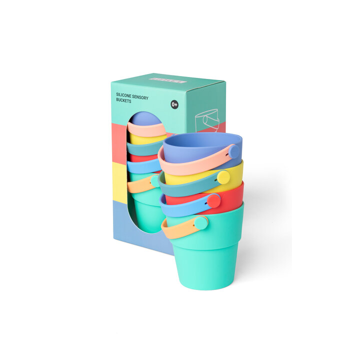 Little L Siliconen Sensorische Emmers - 4 stuks