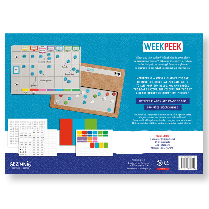 Gezinnig Weekpeek - weekplanner voor kinderen