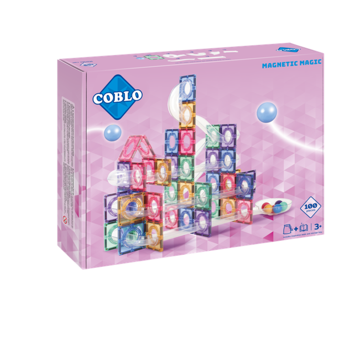 Coblo Pastel Knikkerbaan - 100 stuks