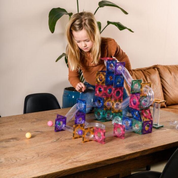 Coblo Pastel Knikkerbaan - 100 stuks