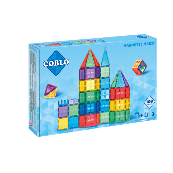 Coblo Magnetische tegels - Classic – 100 stuks - Magnetische bouwstenen
