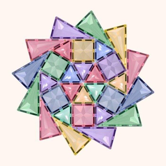 Coblo Magnetische tegels - Pastel - 100 stuks - Magnetische bouwstenen