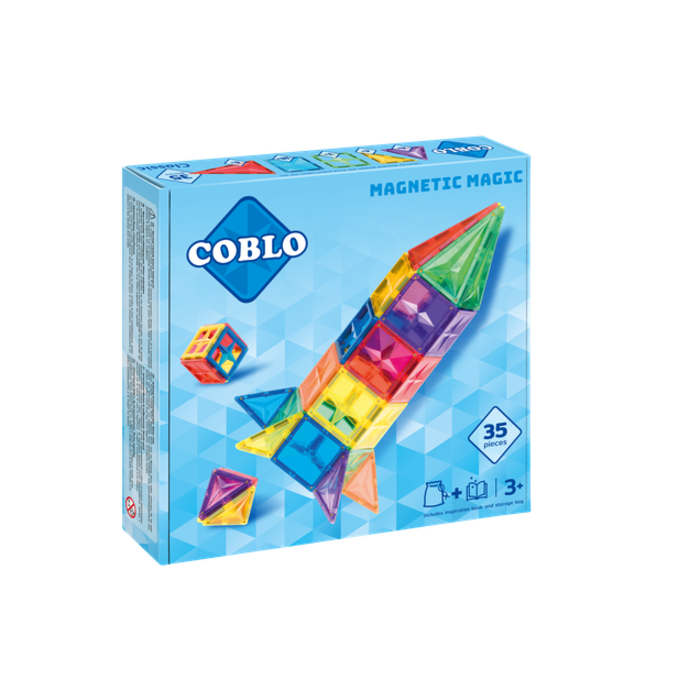 Coblo Magnetische tegels - Classic – 35 stuks - Magnetische bouwstenen