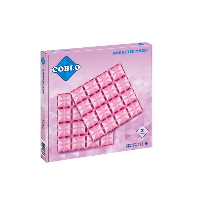 Coblo Magnetische tegels - Pastel Basisplaten - 2 stuks - Uitbreidingen