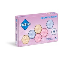 Coblo Magnetische tegels - Pastel Zeshoek (Hexagon) - 6 stuks