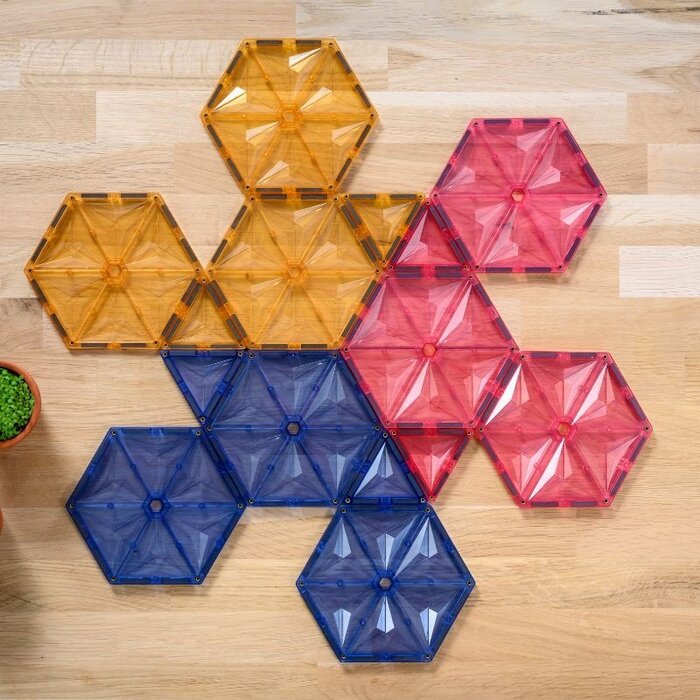 Coblo Magnetische tegels - Pastel Zeshoek (Hexagon) - 6 stuks - Uitbreidingen