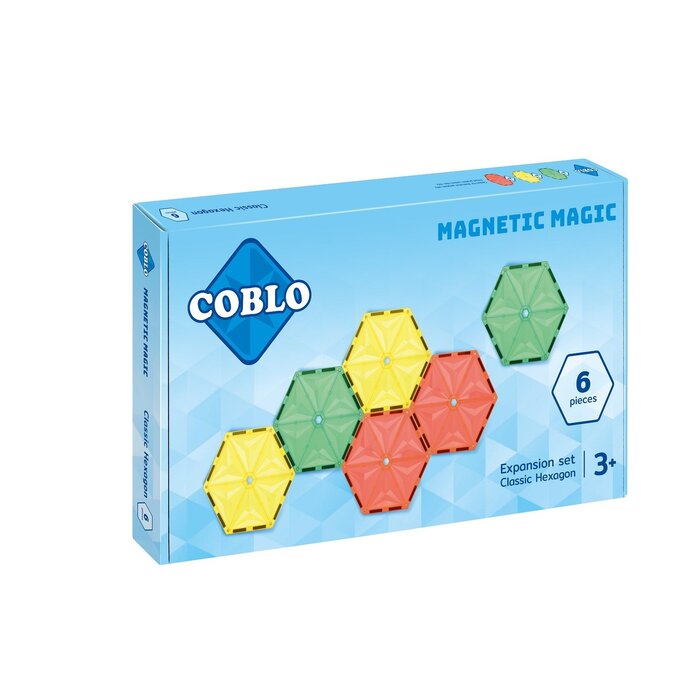 Coblo Magnetische tegels - Classic Zeshoek (Hexagon) - 6 stuks