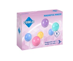 Coblo Magnetische tegels - Pastel Knikkerbaan balletjes  - 6 stuks