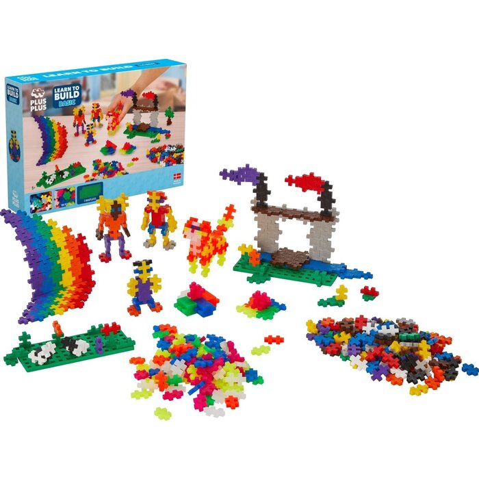 Plus-Plus Mini Basic - learn to build - 600 stuks + 2 grondplaten