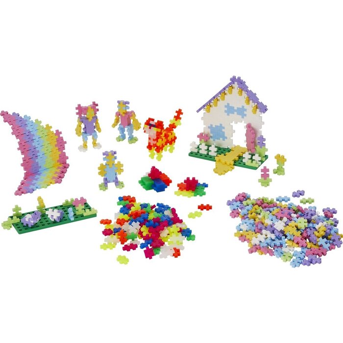 Plus-Plus Mini Pastel - learn to build - 600 stuks + 2 grondplaten