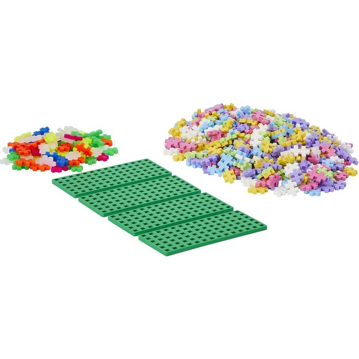 Plus-Plus Mini Pastel - learn to build - 600 stuks + 2 grondplaten