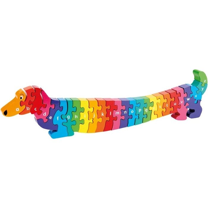 Lanka Kade Alfabet houten puzzel - hond Dash (26 stuks)