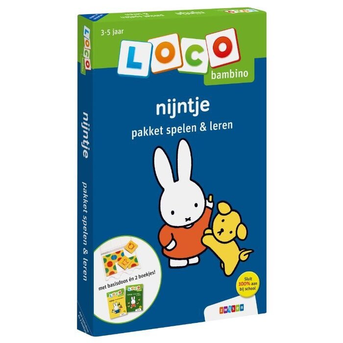 Loco Nijntje - pakket - basisdoos met 2 boekjes - spelen en leren (bambino)