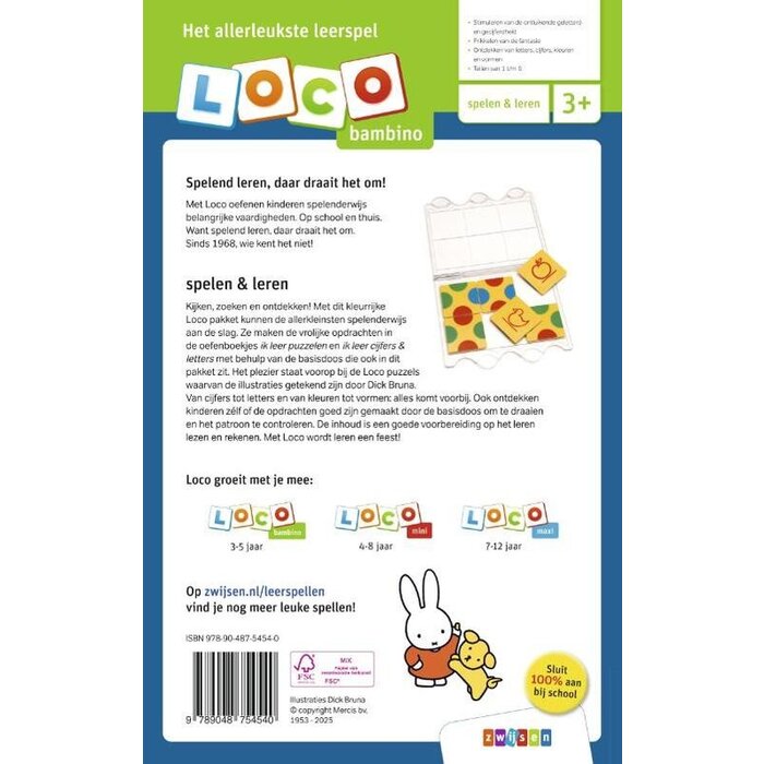 Loco Nijntje - pakket - basisdoos met 2 boekjes - spelen en leren (bambino)