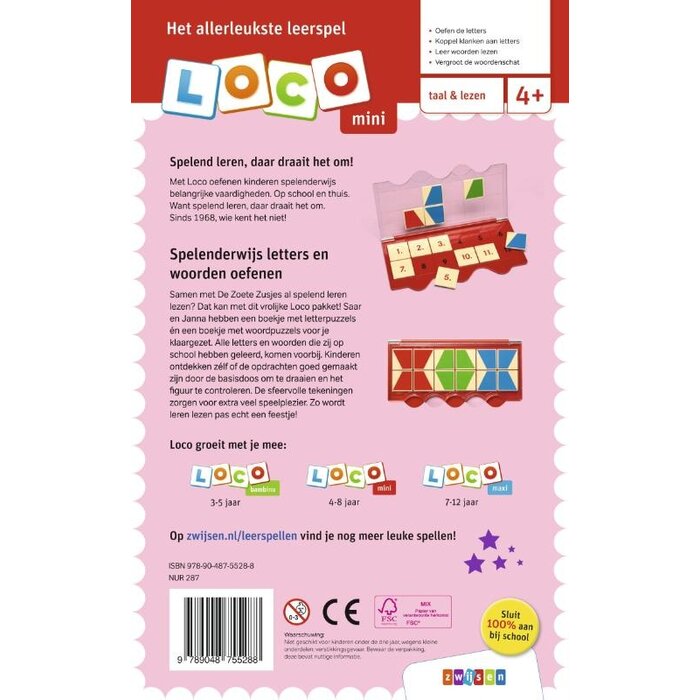 Loco Pakket - de Zoete Zusjes - spelen met letters en woorden - basisdoos met 2 boekjes (mini)