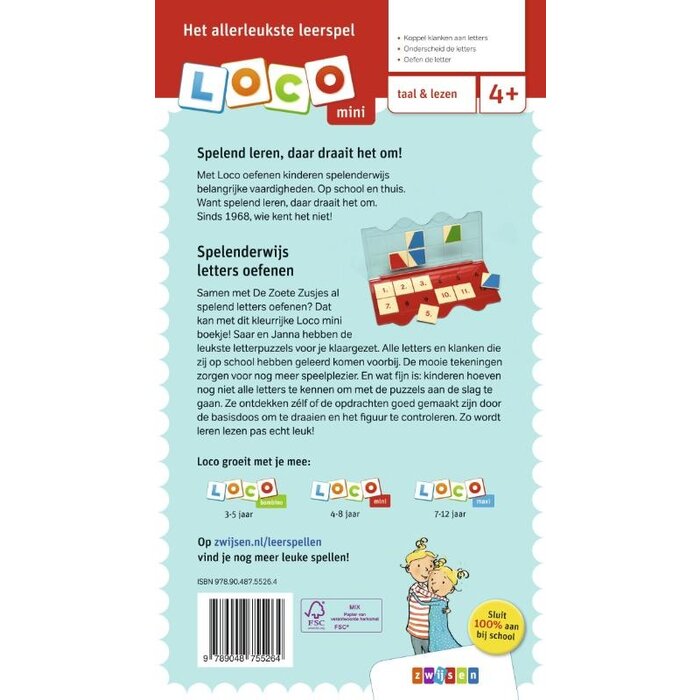 Loco De zoete zusjes - spelen met letters (mini)