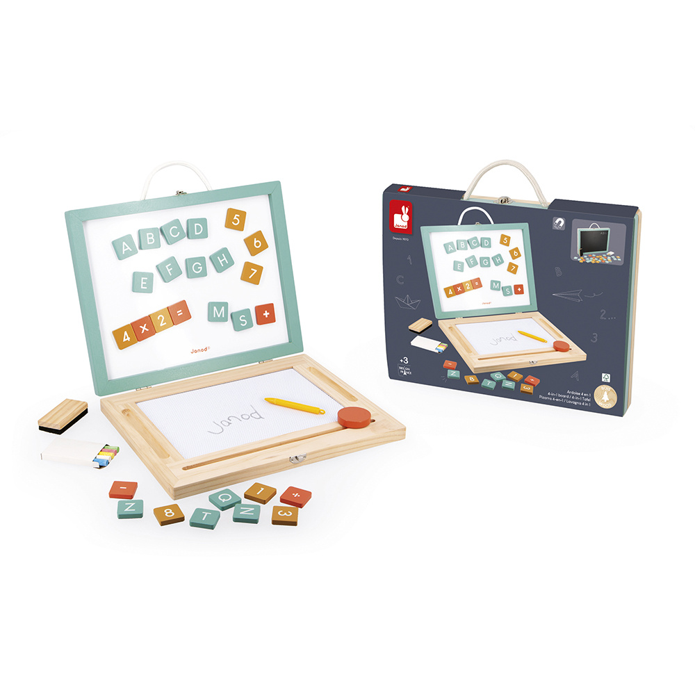 Janod Houten speelgoed - Schoolbord 4 in 1