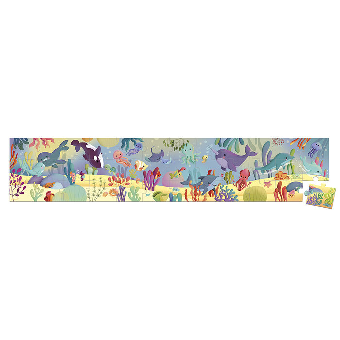 Janod Puzzelkoffer - Zeedieren  (36 stukjes)
