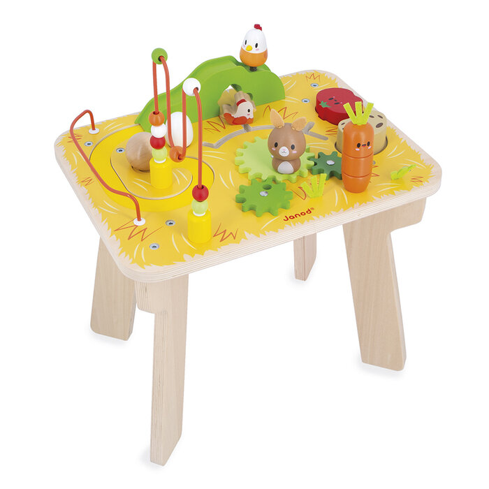 Janod Houten speelgoed - activiteitentafel/speeltafel - boerderij