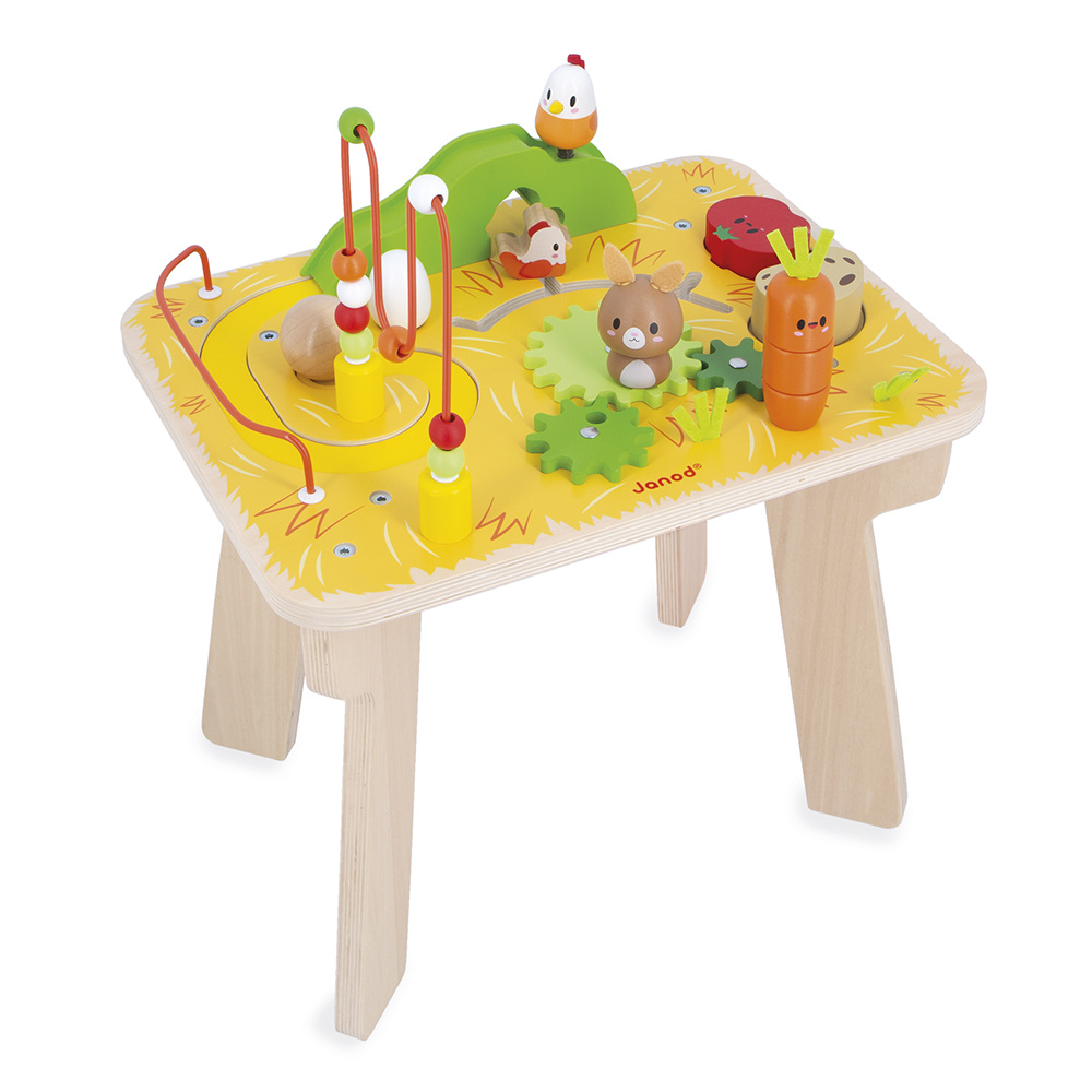 Janod Houten speelgoed - activiteitentafel/speeltafel - boerderij