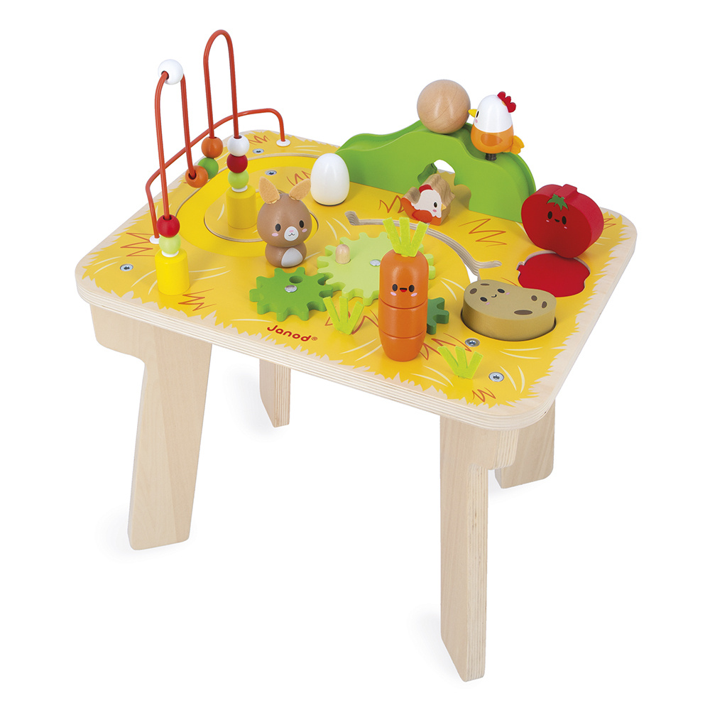 Janod Houten speelgoed - activiteitentafel/speeltafel - boerderij