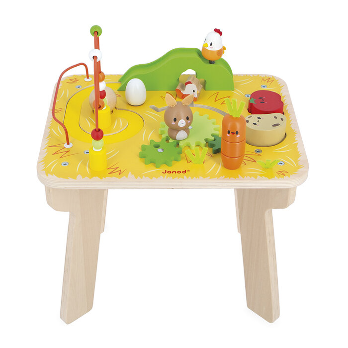 Janod Houten speelgoed - activiteitentafel/speeltafel - boerderij