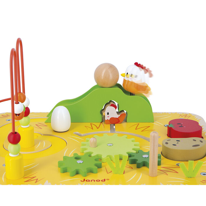 Janod Houten speelgoed - activiteitentafel/speeltafel - boerderij