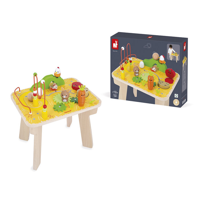 Janod Houten speelgoed - activiteitentafel/speeltafel - boerderij